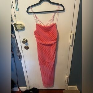 Pink and Orange Maxi Dress